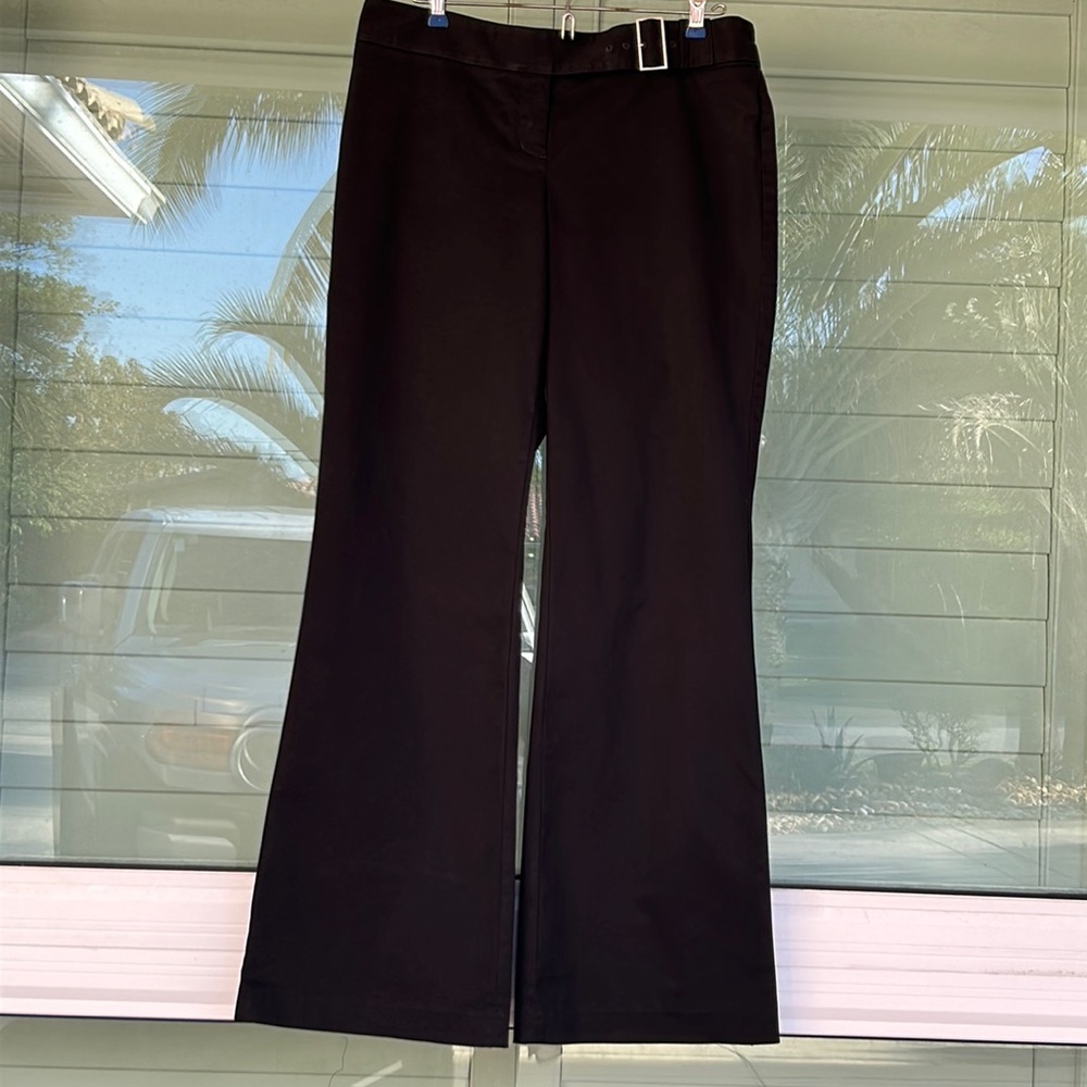 Express Design Studio Bilt-in Belt Short Zipper BLACK PANTS Size 8